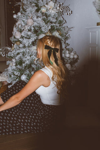 Evergreen Velvet Bow