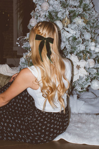 Evergreen Velvet Bow