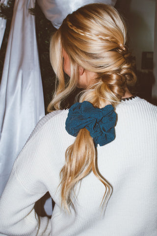 Winter Blue Jumbo Scrunchie