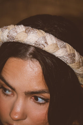 Beige Braided Headband - Headband - ANDI