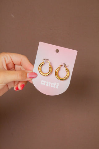 Big Barrel Hoops - Hypoallergenic - Earrings - ANDI