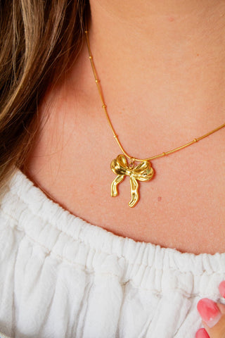 Charming Bow Necklace - Necklace - ANDI