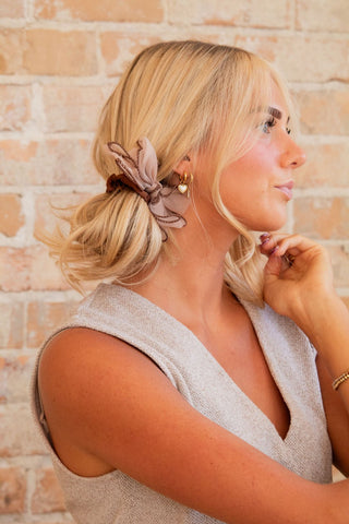 Cocoa Bow Scrunchie - Scrunchies - ANDI