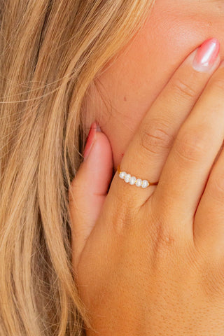 Dainty Freshwater Pearl Ring - Ring - ANDI