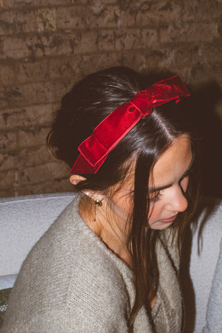 Double Bow Velvet Headband - Headband - ANDI