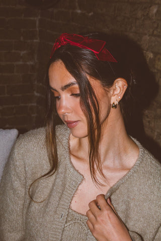 Double Bow Velvet Headband - Headband - ANDI