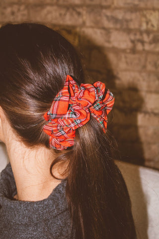 Festive Gingham Jumbo Scrunchie - Scrunchies - ANDI