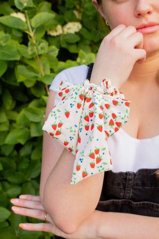 Fruit Stand Long Bow Scrunchie - Scrunchies - ANDI