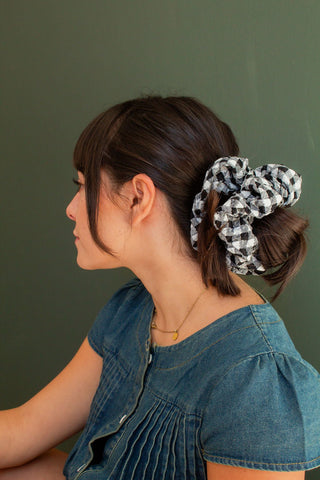 Gothic Gingham Jumbo Scrunchie - Scrunchies - ANDI