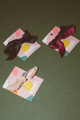 Mini Velvet Bow Clips - Clips - ANDI