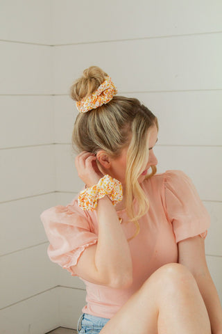 Sunrise Floral Jumbo Scrunchie - Scrunchies - ANDI